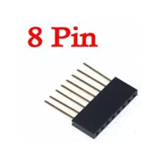 Conector header empilh&aacute;vel f&ecirc;mea 8 pinos 11 mm para Arduino