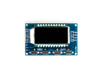 M&oacute;dulo XY-LPWM gerador de sinal PWM com display LCD, ajuste de frequ&ecirc;ncia 1 Hz a 150 kHz e ajuste de ciclo de trabalho, alimenta - Imagem 1