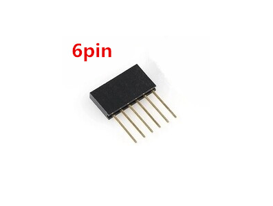 Conector header empilh&aacute;vel 6 pinos f&ecirc;mea 11 mm de altura - Imagem 1