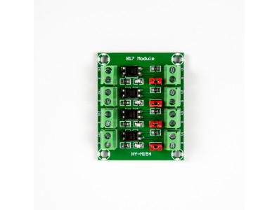 M&oacute;dulo de isolamento por acoplador &oacute;ptico PC817 4 canais - Imagem 1