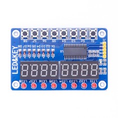 M&oacute;dulo TM1638 com display LED digital e bot&otilde;es