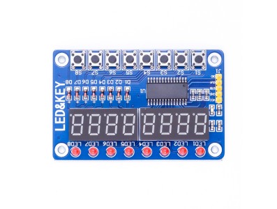 M&oacute;dulo TM1638 com display LED digital e bot&otilde;es - Imagem 1