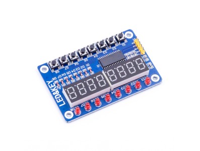 M&oacute;dulo TM1638 com display LED digital e bot&otilde;es - Imagem 4