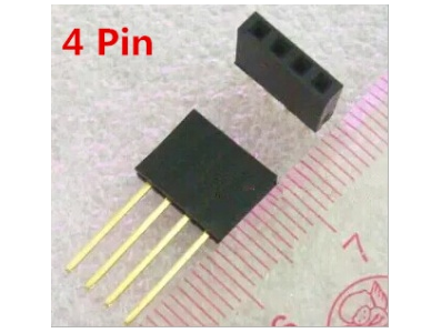 Conector header empilh&aacute;vel 4 pinos f&ecirc;mea 11 mm de altura - Imagem 1