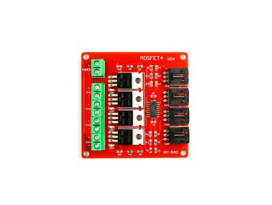 M&oacute;dulo de Pot&ecirc;ncia e Isolamento IRF540 4 Canais, Bloco Eletr&ocirc;nico com Chave MOSFET - Imagem 1