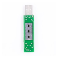 Resistor de descarga USB mini 2A/1A com interruptor, LED verde 1A e LED vermelho 2A