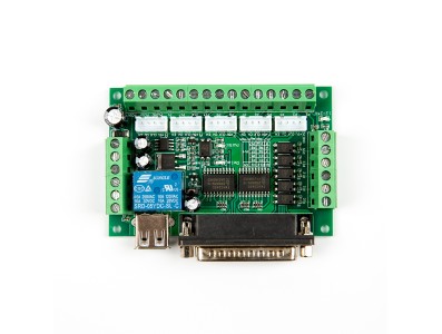 Placa breakout adaptadora de interface CNC 5 eixos para driver de motor de passo Mach3, controlador Mach3 com acoplamento &oacute;ptico - Imagem 1