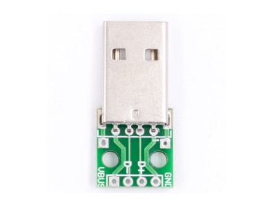 Placa adaptadora USB macho para DIP 2,54 mm, 4 pinos - Imagem 2