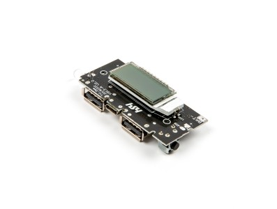 M&oacute;dulo Power Boost DIY para Arduino, bateria 18650 de l&iacute;tio digital com dupla USB - Imagem 3