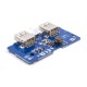 M&oacute;dulo PCB carregador e conversor boost (step-up) 3,7V para 5V 2A com dupla entrada Micro USB e LED para bateria 18650 DIY - Thumb - 6