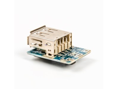 M&oacute;dulo Step-Up 5V, placa de carregamento e prote&ccedil;&atilde;o para bateria de l&iacute;tio, conversor boost com display LED e entrada USB 134N3P - Imagem 3