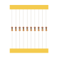 Resistor de carbono 10M&Omega; 1/4W 5% em fita (taping), 1 unidade - Thumb - 1