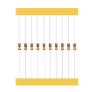 Resistor de carbono 10M&Omega; 1/4W 5% em fita (taping), 1 unidade