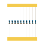 Resistor de filme met&aacute;lico 300 &Omega; 1/4W 1% em fita (1 pe&ccedil;a)