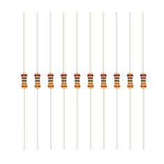 Resistor de carbono 1/6 W &plusmn;5% em saco solto, 1 &Omega; a 10 M&Omega; (valores conforme marca&ccedil;&atilde;o), pedido m&iacute;nimo 1000 unidades