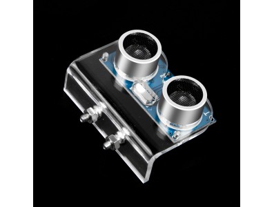 Suporte fixo em acr&iacute;lico para m&oacute;dulo ultrass&ocirc;nico HC-SR04, fixa&ccedil;&atilde;o por parafuso - Imagem 2