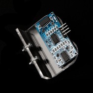 Suporte fixo em acr&iacute;lico para m&oacute;dulo ultrass&ocirc;nico HC-SR04, fixa&ccedil;&atilde;o por parafuso