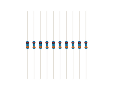 Resistor de filme met&aacute;lico 1/2W 5% em saco solto 1&Omega;&ndash;10M&Omega; (resist&ecirc;ncias indicadas) pedido m&iacute;nimo 500 - Imagem 1
