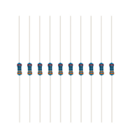 Resistor de filme met&aacute;lico 1/2W 5% em saco solto 1&Omega;&ndash;10M&Omega; (resist&ecirc;ncias indicadas) pedido m&iacute;nimo 500