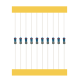 Resistor de filme met&aacute;lico 0,5 W 1% em fita, 1 &Omega; a 2,2 M&Omega;, resist&ecirc;ncia conforme indica&ccedil;&atilde;o, MOQ 2.000 unidades/caixa - Thumb - 1