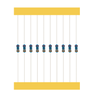 Resistor de filme met&aacute;lico 1W 1% em fita 1&Omega;&ndash;2,2M&Omega; (MOQ 1K/caixa)