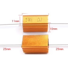 Resistor RX24-5W 5W 5% com carca&ccedil;a de alum&iacute;nio dourada para Arduino