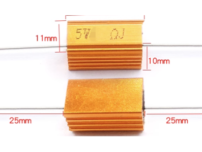 Resistor RX24-5W 5W 5% com carca&ccedil;a de alum&iacute;nio dourada para Arduino - Imagem 1