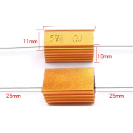 Resistor RX24-5W 5W 5% com carca&ccedil;a de alum&iacute;nio dourada para Arduino