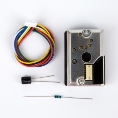 Sensor de part&iacute;culas PM2.5 GP2Y1014AU0F vers&atilde;o atualizada para Arduino, anunciado como superior ao GP2Y1010AU0F