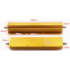 Resistor RX24 300W 5% alta pot&ecirc;ncia com caixa em alum&iacute;nio dourado