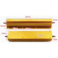 Resistor RX24 300W 5% alta pot&ecirc;ncia com caixa em alum&iacute;nio dourado