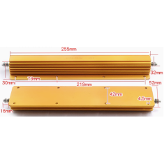Resistor RX24 500 W 5% alta pot&ecirc;ncia com inv&oacute;lucro de alum&iacute;nio dourado