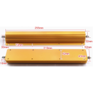 Resistor RX24 500 W 5% alta pot&ecirc;ncia com inv&oacute;lucro de alum&iacute;nio dourado