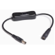 Cabo extensor DC 5,5&times;2,1 macho para f&ecirc;mea, preto, com interruptor 304 - Thumb - 1