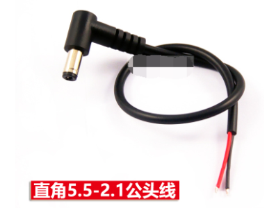 Cabo DC 90&deg; 5,5 x 2,1 mm - Imagem 1