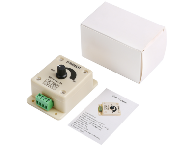Dimmer manual com bot&atilde;o ajust&aacute;vel 12V a 24V 8A, acess&oacute;rio para Arduino - Imagem 1