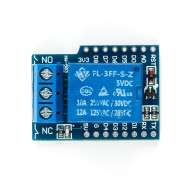 M&oacute;dulo rel&eacute; 1 canal com acionamento por n&iacute;vel alto para D1 Mini WiFi
