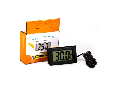 Term&ocirc;metro digital com display LCD e fio 1 m, preto, acess&oacute;rio Arduino - Imagem 5