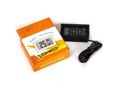 Term&ocirc;metro digital com display LCD e fio 1 m, preto, acess&oacute;rio Arduino - Imagem 6