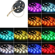 Tira LED RGB SMD 2835 flex&iacute;vel 5 m rolo imperme&aacute;vel 12 V