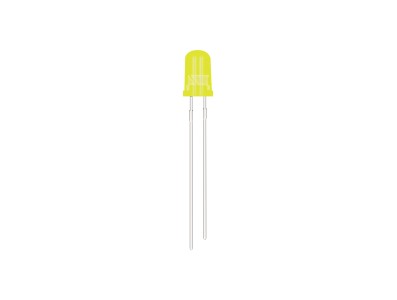LED amarelo 5 mm com perna de 28 mm - Imagem 2