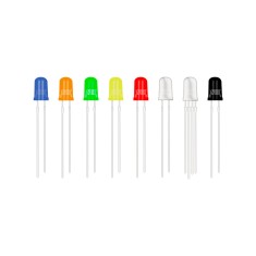 LED difuso laranja 5 mm com pernas de 28 mm para Arduino