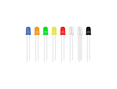 LED difuso laranja 5 mm com pernas de 28 mm para Arduino - Imagem 1