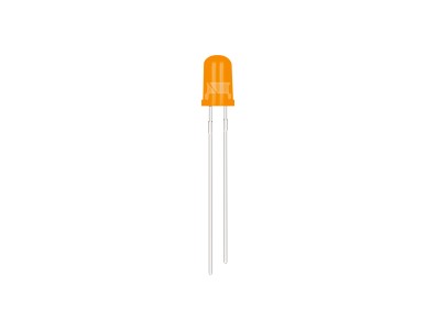 LED difuso laranja 5 mm com pernas de 28 mm para Arduino - Imagem 2