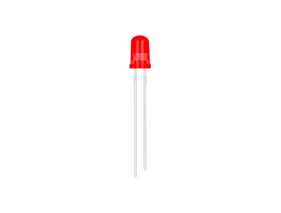 LED 3 mm vermelho com perna de 28 mm - Imagem 2