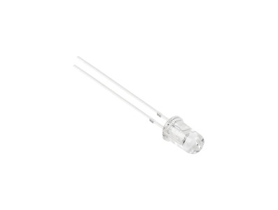 LED vermelho 3 mm, perna 28 mm, lente transparente tipo water clear - Imagem 2