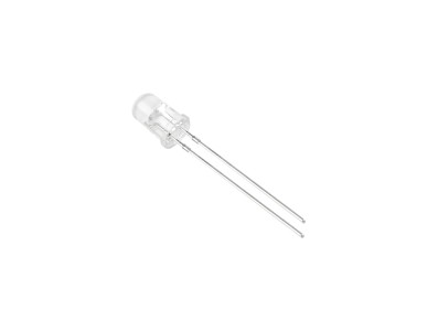 LED 3 mm com perna de 28 mm, lente transparente (water clear), cores amarelo e verde - Imagem 5