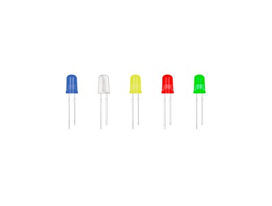 LED 5 mm verde com pino de 18 mm - Imagem 1