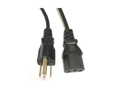 Cabo adaptador de alimenta&ccedil;&atilde;o AC 1,2 m, plugue EUA 3 pinos (at&eacute; 120W) - Imagem 1