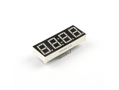 Display LED 7 segmentos 4 d&iacute;gitos 0,56'' vermelho c&aacute;todo comum 12 pinos com rel&oacute;gio - Imagem 3